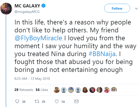Mc galaxy tweet